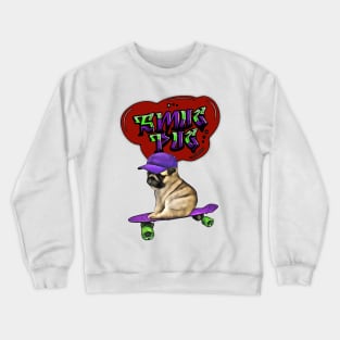 Smug Pug Graffiti Art Crewneck Sweatshirt